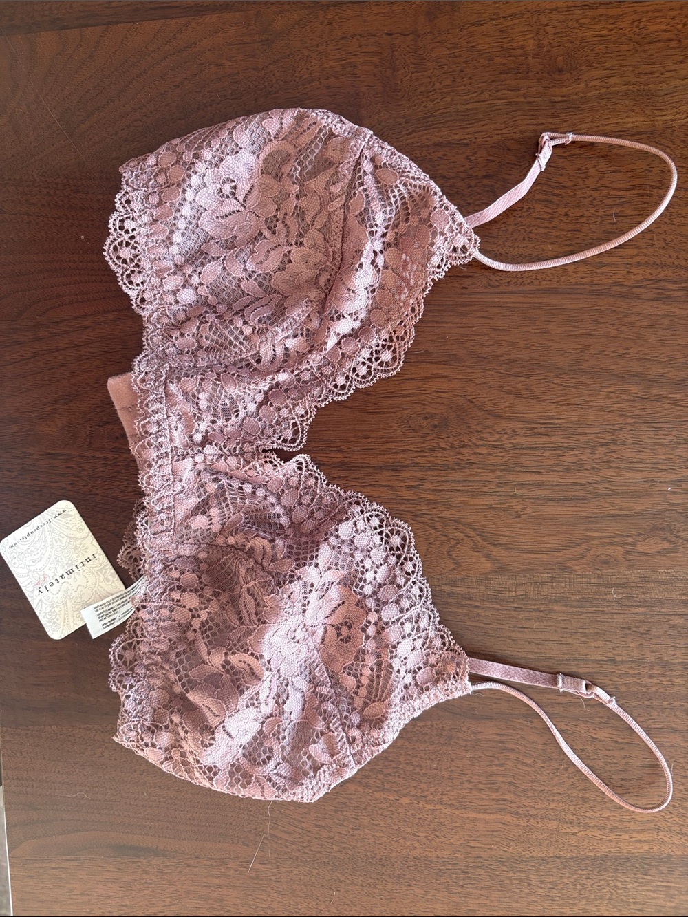 Free People Lace Bralette in Dusty Rose - Women’s Intimates